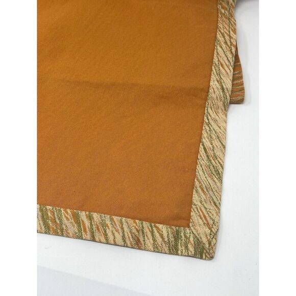 Crate & Barrel Marimekko Lepo Rust Napkins 21x21” Cotton Orange Green Set Of 7 - Picture 4 of 4